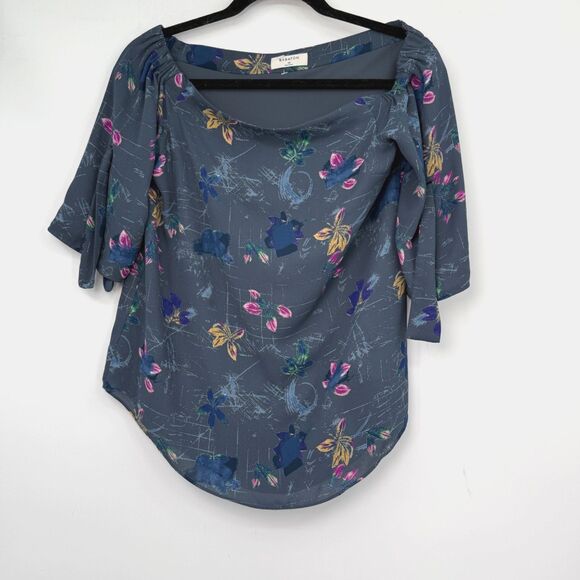 Babaton Aritzia Women's XS Malik Off Shoulder Floral Blouse Fairy Flowy Dainty - Picture 2 of 11
